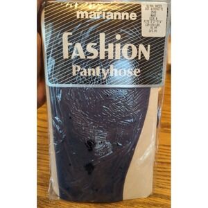New Vintage Marianne Fashion Pantyhose Ultra Sheer Navy Blue Dot Rosette Size B